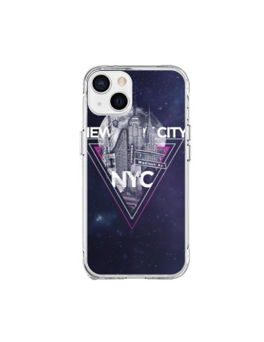 iPhone 15 Plus Case New York City Triangle Pink - Javier Martinez