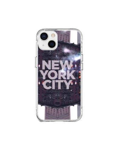 Coque iPhone 15 Plus New York City Violet - Javier Martinez