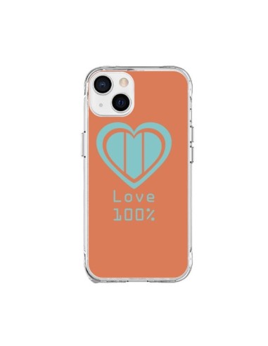 Coque iPhone 15 Plus Love 100% Coeur Amour - Julien Martinez