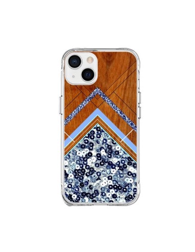 iPhone 15 Plus Case Sequin Geometry Wood Aztec Tribal - Jenny Mhairi