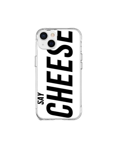 Coque iPhone 15 Plus Say Cheese Smile Blanc - Jonathan Perez