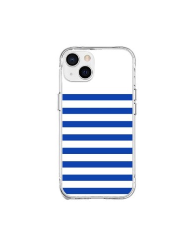 Coque iPhone 15 Plus Mariniere Bleu - Jonathan Perez