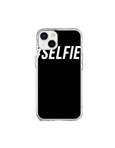 Coque iPhone 15 Plus Hashtag Selfie Blanc Vertical - Jonathan Perez