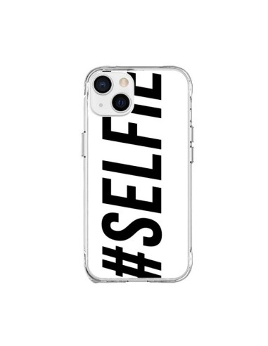 Coque iPhone 15 Plus Hashtag Selfie Blanc Horizontal - Jonathan Perez