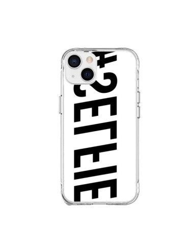 Coque iPhone 15 Plus Hashtag Selfie Noir Inversé Horizontal - Jonathan Perez