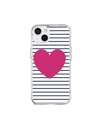 Coque iPhone 15 Plus Coeur Traits Marin - Jonathan Perez