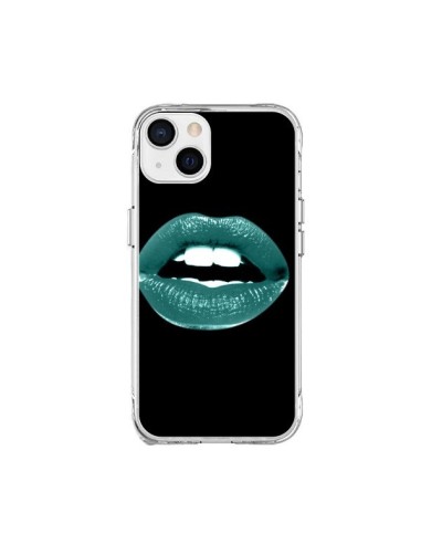 Coque iPhone 15 Plus Lèvres Bleues - Jonathan Perez
