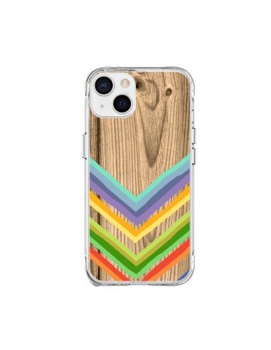 Cover iPhone 15 Plus Tribal Azteco Legno Wood - Jonathan Perez