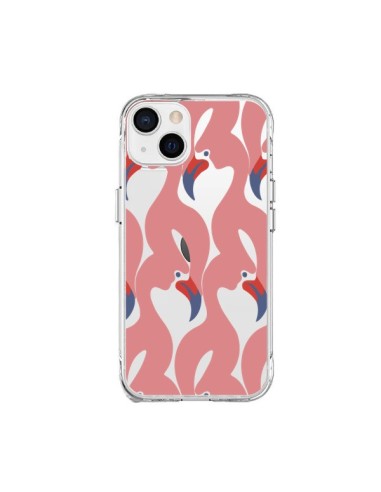 Coque iPhone 15 Plus Flamant Rose Flamingo Transparente - Dricia Do