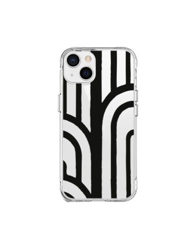 Coque iPhone 15 Plus Geometric Noir Transparente - Dricia Do