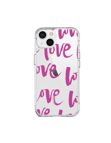 Coque iPhone 15 Plus Love Love Love Amour Transparente - Dricia Do