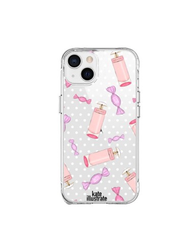 Coque iPhone 15 Plus Candy Bonbons Transparente - kateillustrate