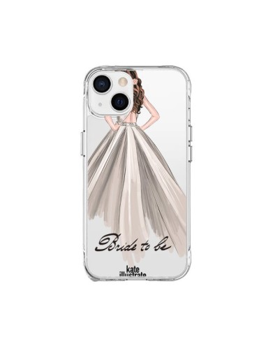 Cover iPhone 15 Plus Bride To Be Sposa Trasparente - kateillustrate