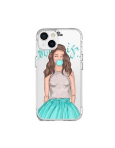 Coque iPhone 15 Plus Bubble Girls Tiffany Bleu...
