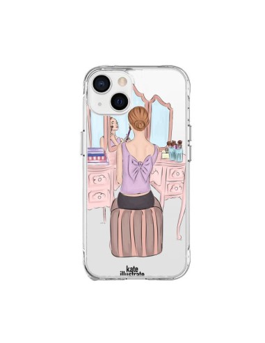 iPhone 15 Plus Case Vanity Parrucchiera Make Up Clear - kateillustrate