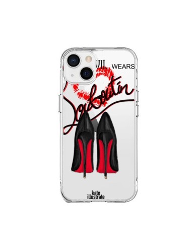 Coque iPhone 15 Plus The Devil Wears Shoes Demon Chaussures Transparente - kateillustrate