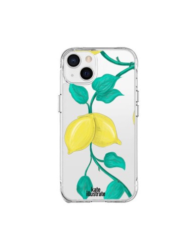 Coque iPhone 15 Plus Lemons Citrons Transparente - kateillustrate
