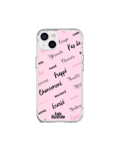 Coque iPhone 15 Plus Ballerina Ballerine Mots - kateillustrate