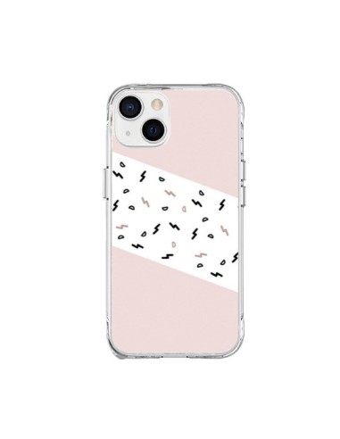 Coque iPhone 15 Plus Festive Pattern Rose - Koura-Rosy Kane