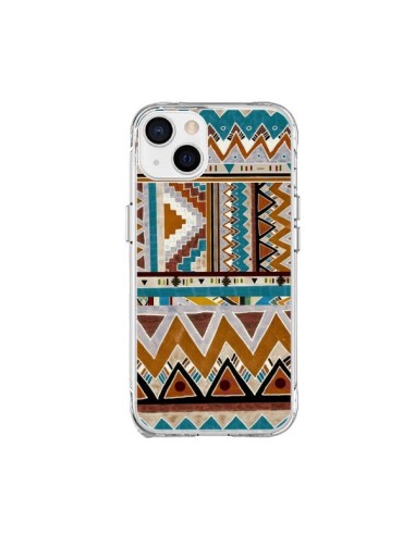 iPhone 15 Plus Case Aztec Green Brown - Kris Tate