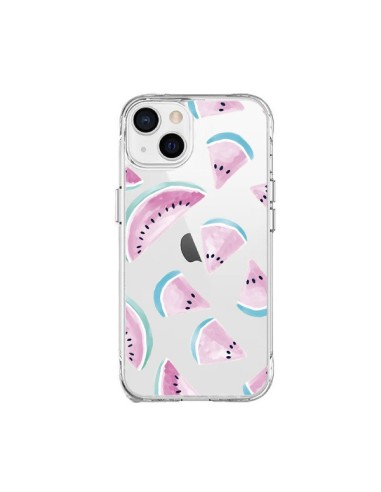 Coque iPhone 15 Plus Pasteque Watermelon Fruit Ete Summer Transparente - Lisa Argyropoulos