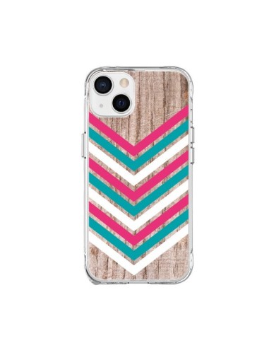 iPhone 15 Plus Case Tribal Aztec Wood Wood Arrow Pink Blue - Laetitia