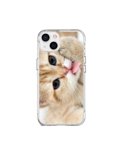 Coque iPhone 15 Plus Chat Cat Tongue - Laetitia