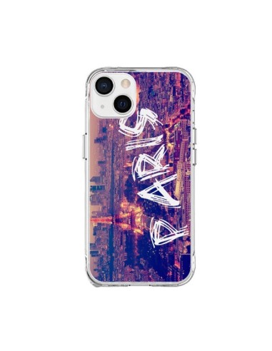 Coque iPhone 15 Plus Paris Tour Eiffel Tower Nuit - Laetitia