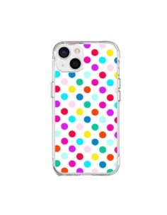Coque iPhone 15 Plus Pois Multicolores - Laetitia