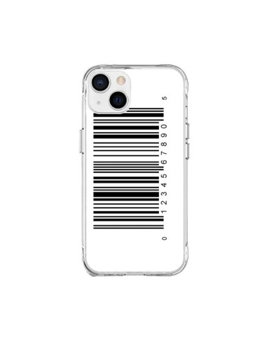 Coque iPhone 15 Plus Code Barres Noir - Laetitia
