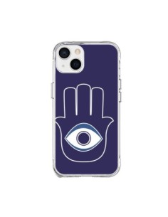 Cover iPhone 15 Plus Mano di Fatima Occhio Blu - Laetitia