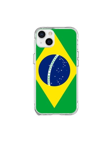 Coque iPhone 15 Plus Drapeau Brésil Brésilien - Laetitia