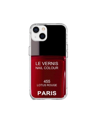 Cover iPhone 15 Plus Smalto Paris Lotus Rosso - Laetitia