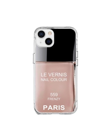 iPhone 15 Plus Case Nail polish Paris Frenzy Beige - Laetitia