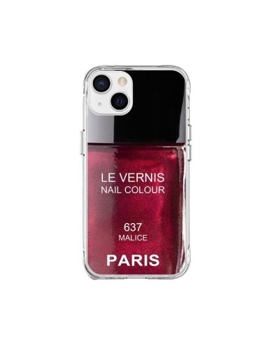 Coque iPhone 15 Plus Vernis Paris Malice Violet - Laetitia
