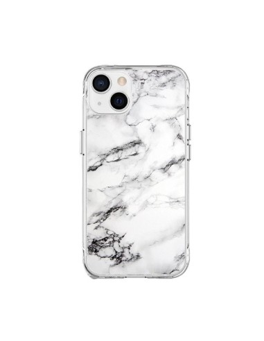 Coque iPhone 15 Plus Marbre Marble Blanc White - Laetitia