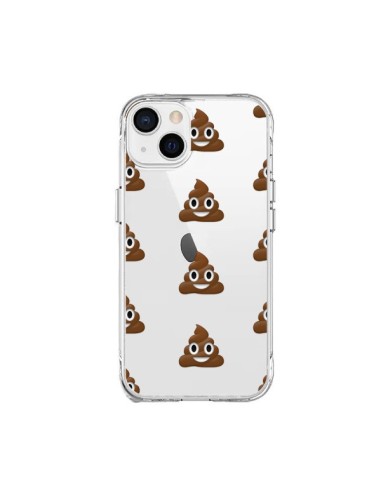 Coque iPhone 15 Plus Shit Poop Emoticone Emoji Transparente - Laetitia