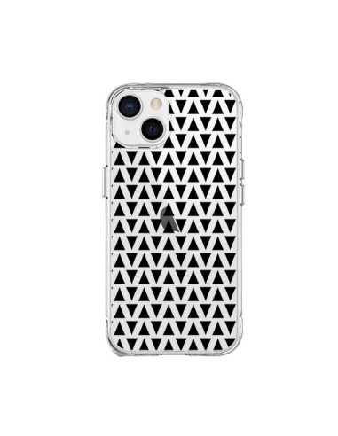 Cover iPhone 15 Plus Triangolo Romi Azteco Nero Trasparente - Laetitia