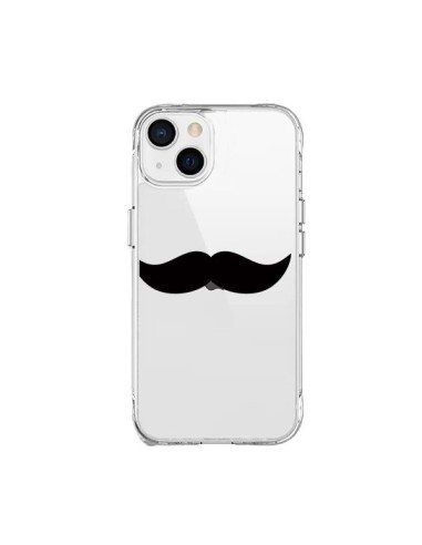 Coque iPhone 15 Plus Moustache Movember Transparente - Laetitia