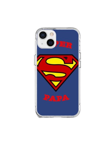 Coque iPhone 15 Plus Super Papa Superman - Laetitia