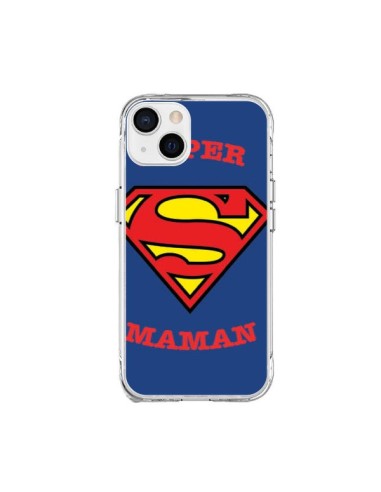 Coque iPhone 15 Plus Super Maman Superman - Laetitia