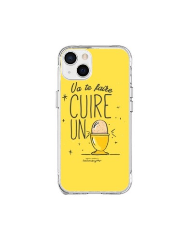 Coque iPhone 15 Plus Va te faire cuir un oeuf jaune - Leellouebrigitte