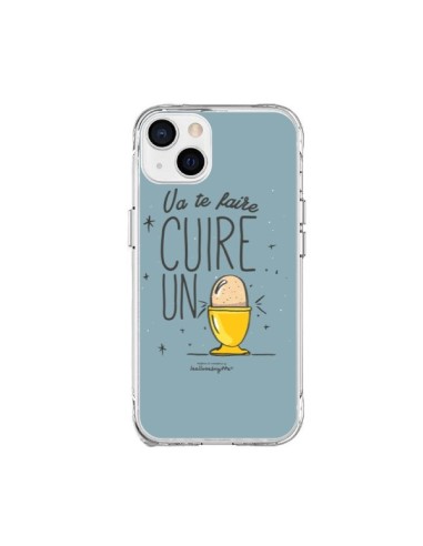 Coque iPhone 15 Plus Va te faire cuir un oeuf gris - Leellouebrigitte