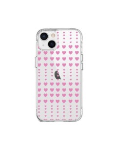 iPhone 15 Plus Case Heart Heart Love Amour Pink Clear -...
