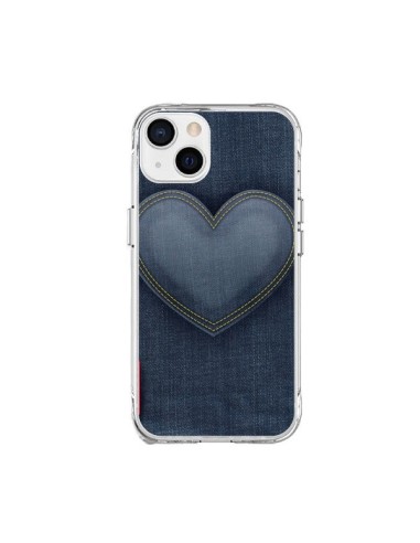 Coque iPhone 15 Plus Love Coeur en Jean - Lassana