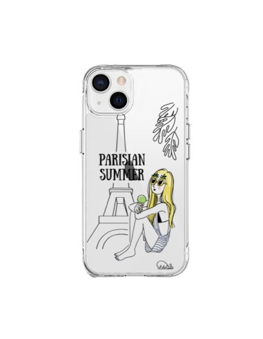 Coque iPhone 15 Plus Parisian Summer Ete Parisien Transparente - Lolo Santo