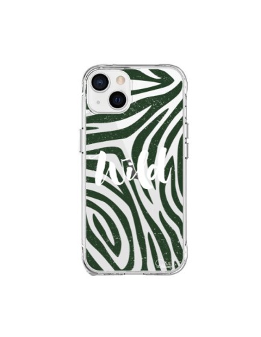 Coque iPhone 15 Plus Wild Zebre Jungle Transparente - Lolo Santo