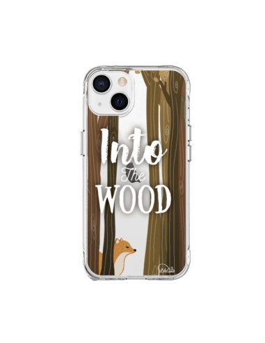 Coque iPhone 15 Plus Into The Wild Renard Bois Transparente - Lolo Santo