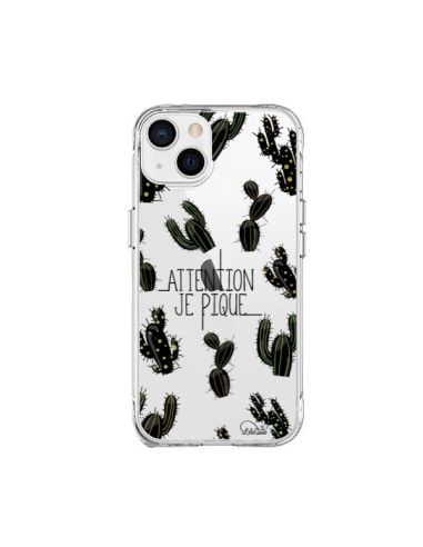 Coque iPhone 15 Plus Cactus Je Pique Transparente - Lolo Santo