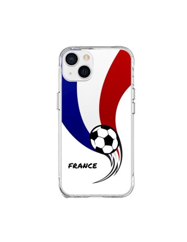 Coque iPhone 15 Plus Equipe France Ballon Football - Madotta